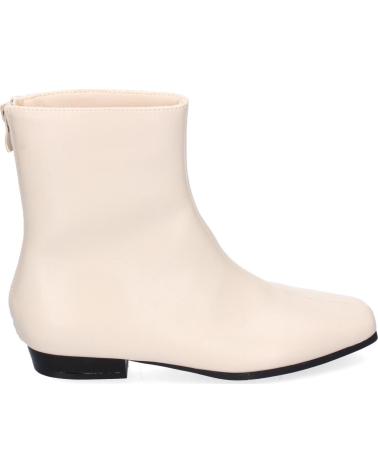 PUNTOSALAO BOTINES PLANOS COMODOS PARA MUJER ELEGANTES COLOR BEIGE DB-3 VARIOS COLORES
