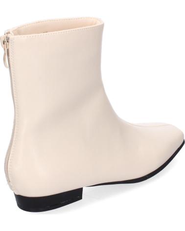 PUNTOSALAO BOTINES PLANOS COMODOS PARA MUJER ELEGANTES COLOR BEIGE DB-3 VARIOS COLORES