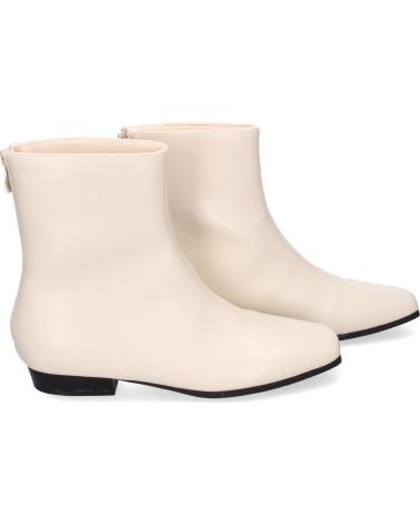 PUNTOSALAO BOTINES PLANOS COMODOS PARA MUJER ELEGANTES COLOR BEIGE DB-3 VARIOS COLORES