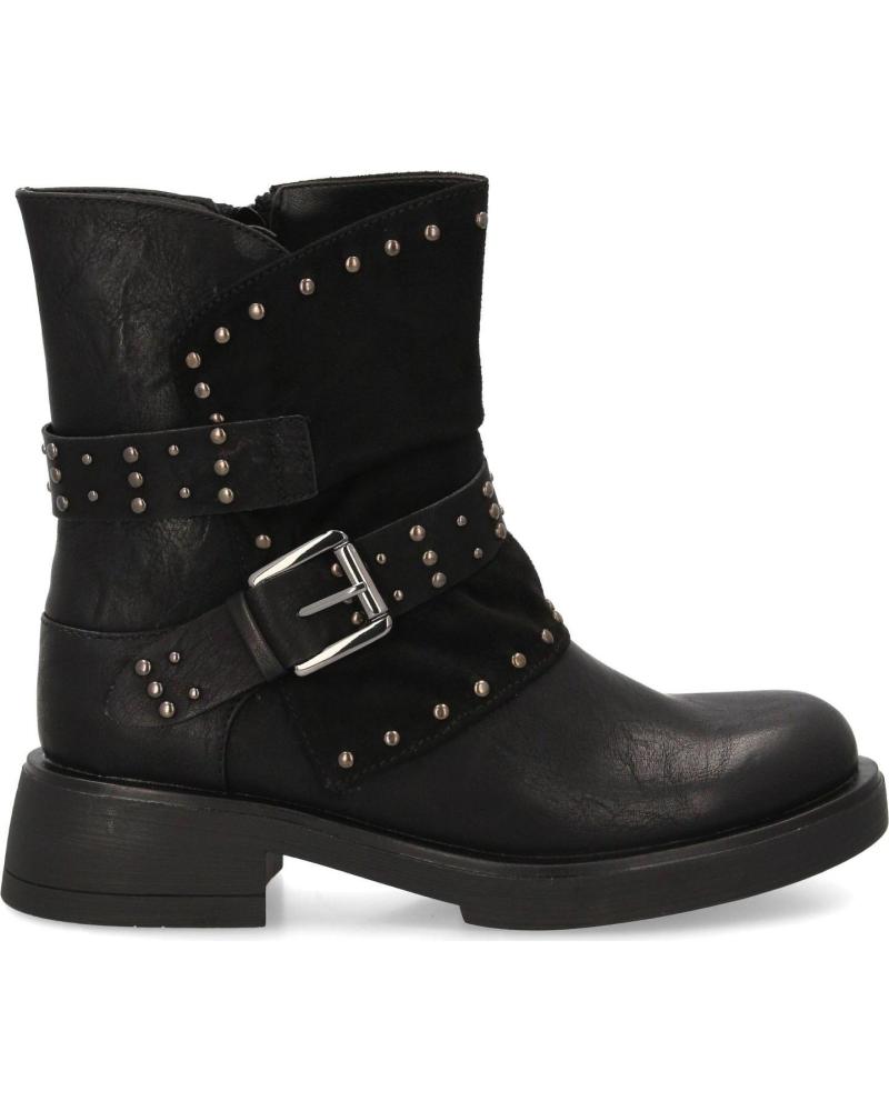 PUNTOSALAO BOTAS BIKER MUJER TACHUELAS ESTILO MOTERO TACÓN BAJO VARIOS COLORES
