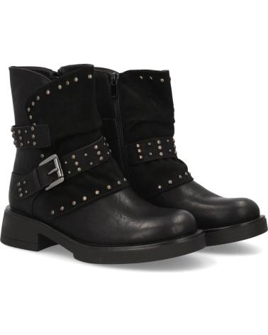 PUNTOSALAO BOTAS BIKER MUJER TACHUELAS ESTILO MOTERO TACÓN BAJO VARIOS COLORES