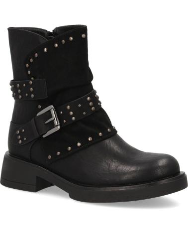 PUNTOSALAO BOTAS BIKER MUJER TACHUELAS ESTILO MOTERO TACÓN BAJO VARIOS COLORES