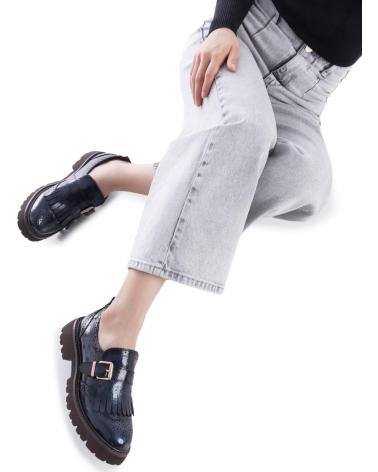 BOTAS CARMELA 162594 CON HEBILLA Y FLECOS NAVY