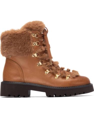 BOTAS CARMELA 162668 CAMEL CON PELO Y CORDONES CAMEL