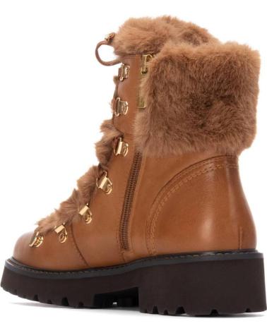 BOTAS CARMELA 162668 CAMEL CON PELO Y CORDONES CAMEL
