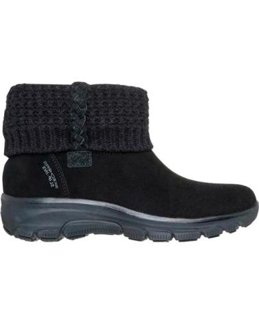 BOTINES SKECHERS EASY GOING - COZY LOVIN MUJER NEGRO CON PUÑO TEJIDO NEGRO