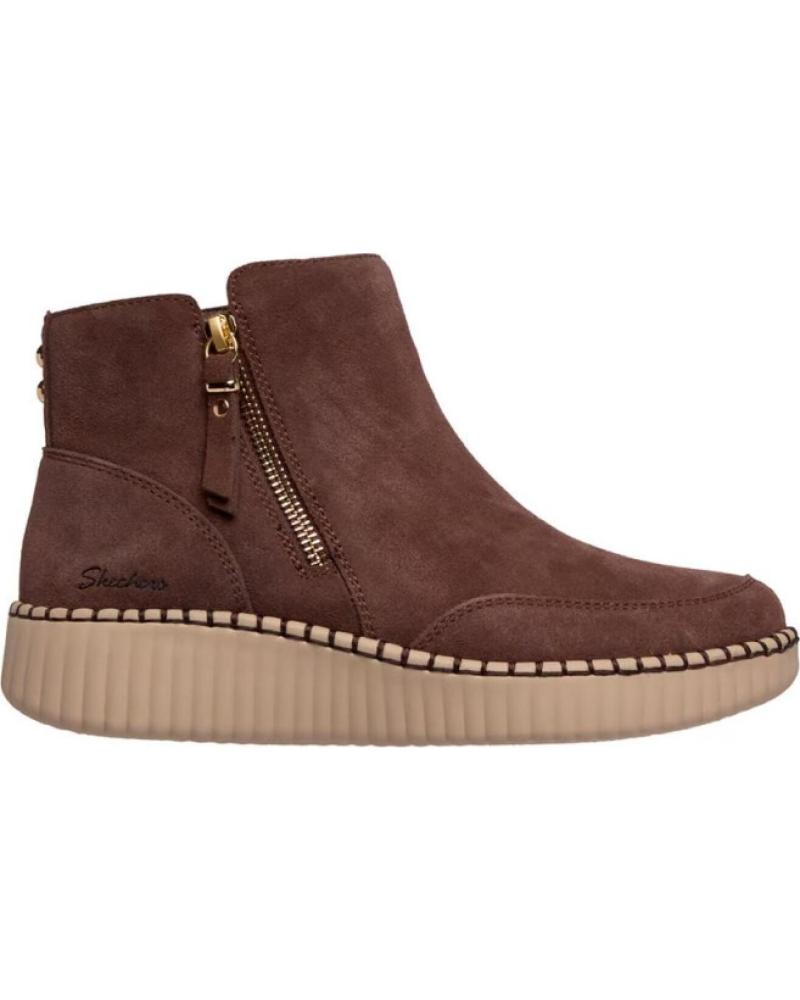 BOTINES SKECHERS WILSHIRE BLVD PARA MUJER, MODELO 169086, MARRÓN MARRóN