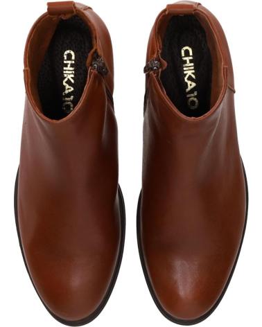 BOTAS CHIKA10 ST BRUMA 01 CUERO PLANAS CUERO-TAN