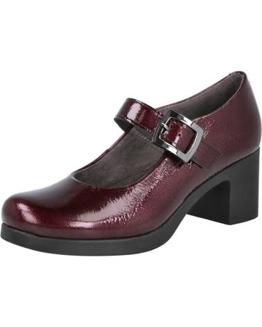 MERCEDITAS PITILLOS TACÓN PIEL CHAROL CIERRE ADHESIVO BURDEOS BURDEOS