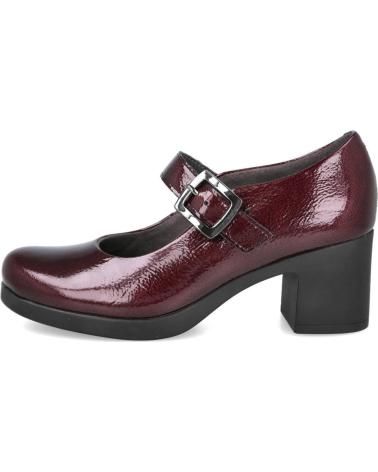 MERCEDITAS PITILLOS TACÓN PIEL CHAROL CIERRE ADHESIVO BURDEOS BURDEOS