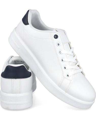 ZAPATILLAS CASUAL L&R SHOES FC-60 HOMBRE BLANCO NEGRO