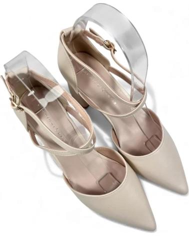 SANDALIAS TIMBOS DE TACÓN MODELO 132340 BEIGE BEIGE