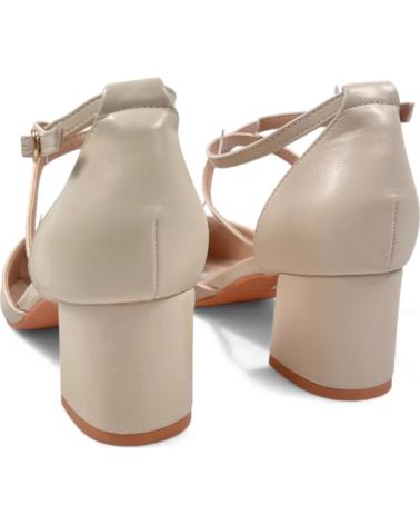 SANDALIAS TIMBOS DE TACÓN MODELO 132340 BEIGE BEIGE
