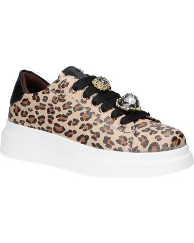 ZAPATILLAS MUJER EXE 66-51EX79 LEOPARDO CON JOYA PU LEOPARD