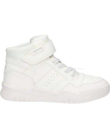 ZAPATILLAS ALTAS GEOX PERTH BOY NIÑA BLANCAS C1000 WHITE