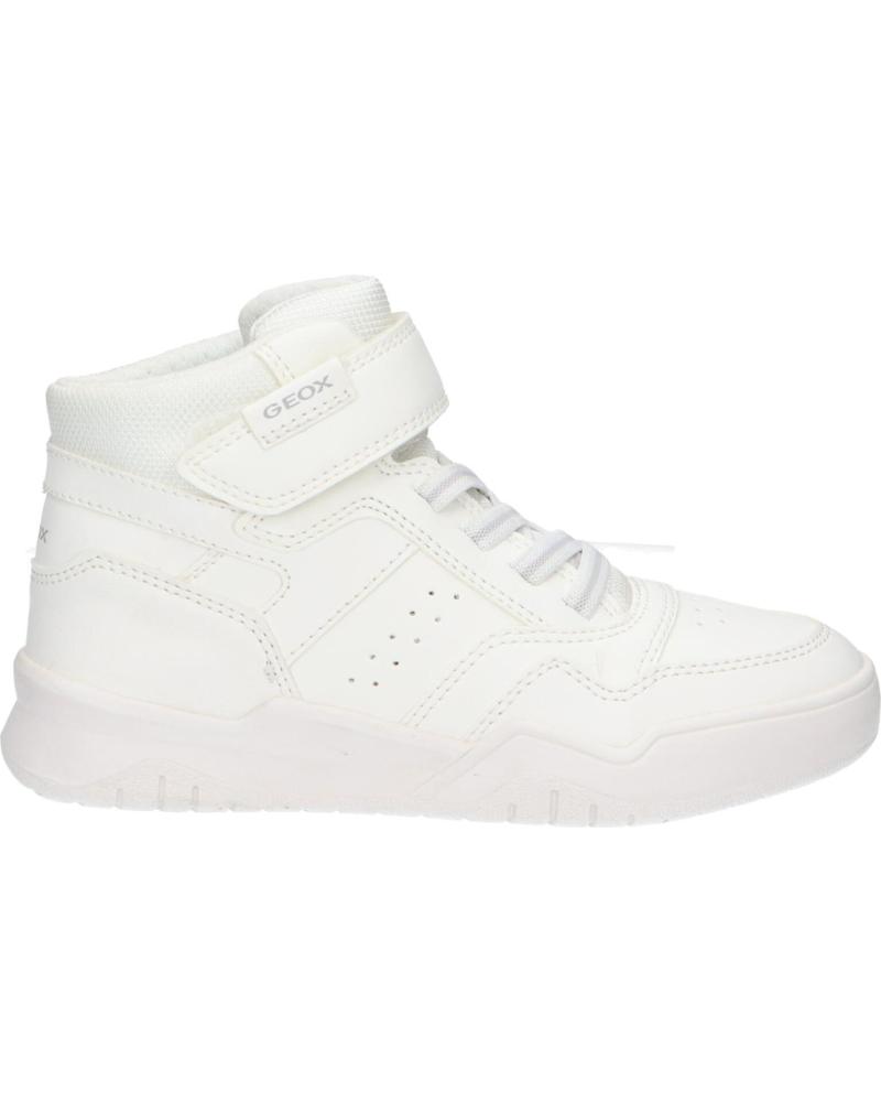 ZAPATILLAS ALTAS GEOX PERTH BOY NIÑA BLANCAS C1000 WHITE