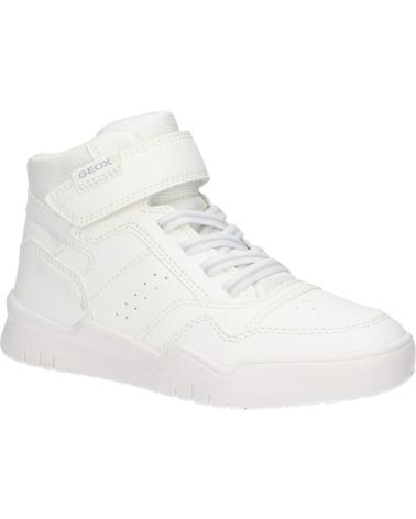 ZAPATILLAS ALTAS GEOX PERTH BOY NIÑA BLANCAS C1000 WHITE