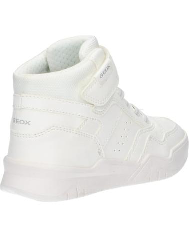 ZAPATILLAS ALTAS GEOX PERTH BOY NIÑA BLANCAS C1000 WHITE