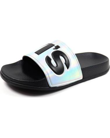 LEVIS JUNE L VPOL0239S KIDS BLACK SLIDES NEGRO