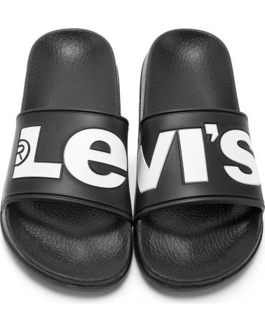 LEVIS JUNE L VPOL0239S KIDS BLACK SLIDES NEGRO
