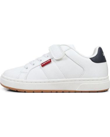 ZAPATILLA LEVI'S PIPER JR CON CIERRE DE VELCRO BLANCO