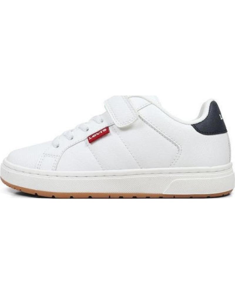 ZAPATILLA LEVI'S PIPER JR CON CIERRE DE VELCRO BLANCO