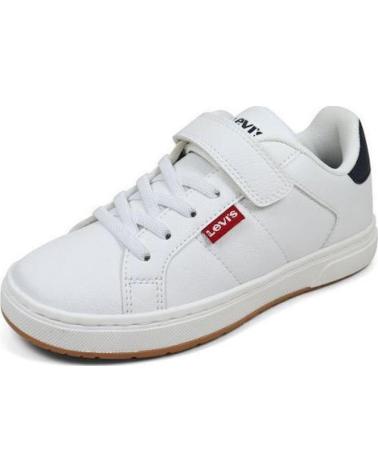 ZAPATILLA LEVI'S PIPER JR CON CIERRE DE VELCRO BLANCO
