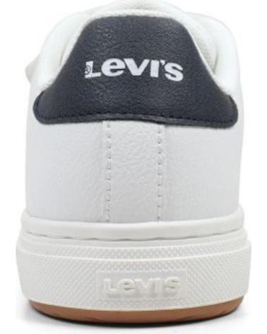 ZAPATILLA LEVI'S PIPER JR CON CIERRE DE VELCRO BLANCO