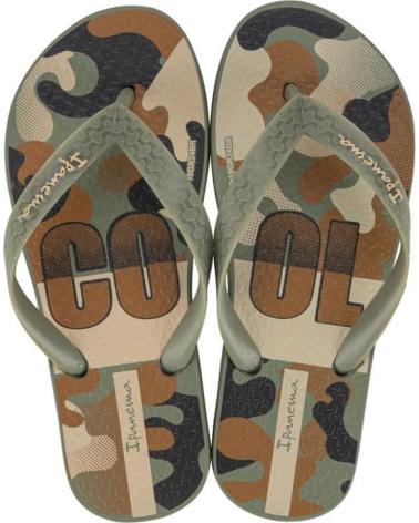 CHANCLAS IPANEMA TEMAS XV KIDS CAMUFLAJE VERDE