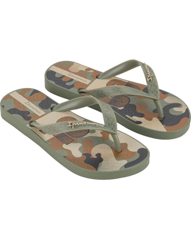 CHANCLAS IPANEMA TEMAS XV KIDS CAMUFLAJE VERDE