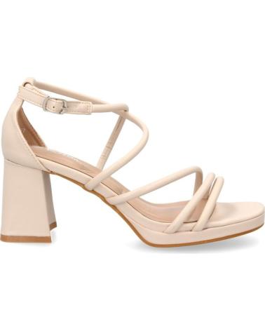 SANDALIAS DE VESTIR SPORT3PUNTO0 JL893 CON TACÓN GRUESO BEIGE VARIOS COLORES