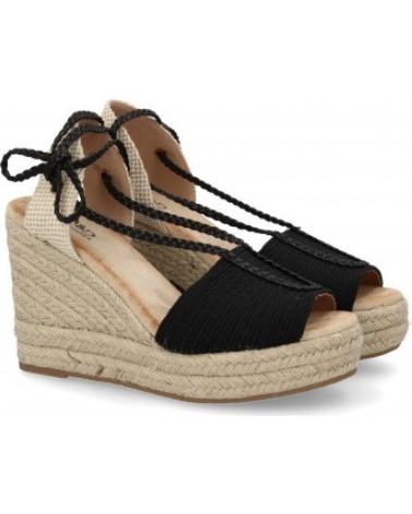 SPORT3PUNTO0 FZL-001 BLACK WEDGE ESPADRILLE SANDALS WITH LACES VARIOS COLORES