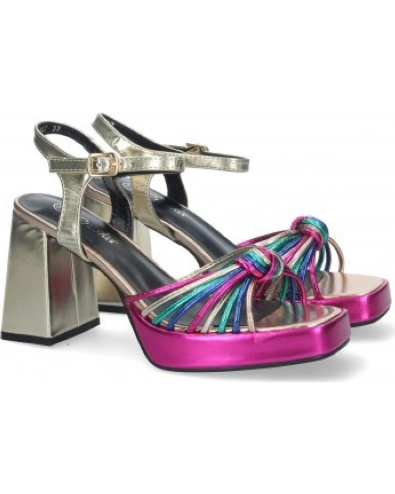 SANDALIAS TACÓN BLOQUE MULTICOLOR METÁLICO SPORT3PUNTO0 VARIOS COLORES