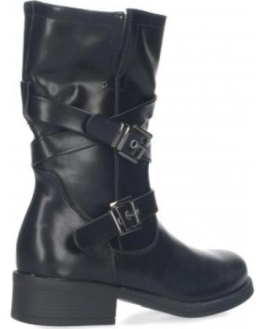 BOTAS MOTERAS MUJER SPORT3PUNTO0 H69561 PIEL NEGRA VARIOS COLORES