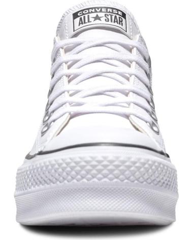 Sneaker CONVERSE  für Damen 561680C CHUCK TAYLOR ALL STAR PLATFORM LEATHER LOW  WHITE-BLACK-WHITE