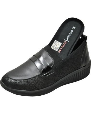 Zapatos de Mujer D`CUTILLAS DOCTOR CUTILLAS - MANOLETINA DE PIEL PLANTILLA EXTRAIBLE NEGRO