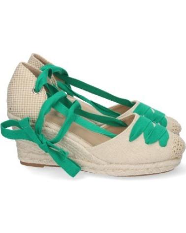 ZAPATILLAS CUÑA SPORT3PUNTO0 5T5-VERDE CON LAZOS PARA MUJER VARIOS COLORES