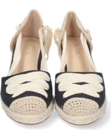 SANDALIAS DE CUÑA SPORT3PUNTO0 5T5 CON LAZO Y FLOR COLOR NEGRO PARA MUJER VARIOS COLORES