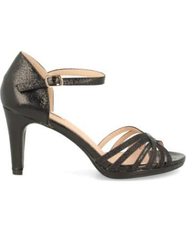 SANDALIAS DE TACÓN SPORT3PUNTO0 1WL-0187 NEGRAS CON TIRAS VARIOS COLORES