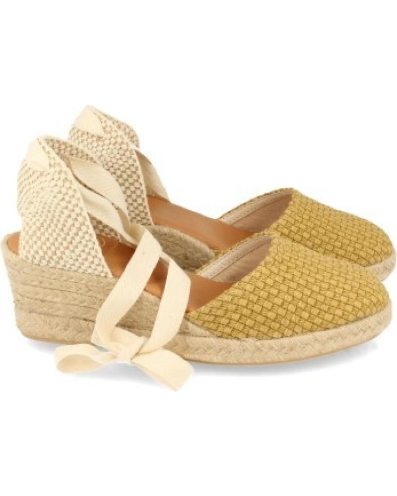 ESPARTEÑAS DE CUÑA SPORT3PUNTO0 SB-22006 CON LAZADA AMARILLO VARIOS COLORES