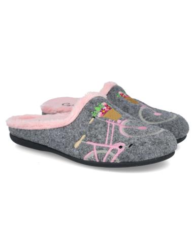 Calzado de casa de Mujer CABRERA 3129 ZAPATILLAS DE CASA MUJER GRIS