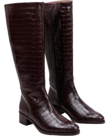 BOTAS PLANAS WONDERS MODELO 1808 PARA MUJER EN COLOR MARRÓN MARRóN