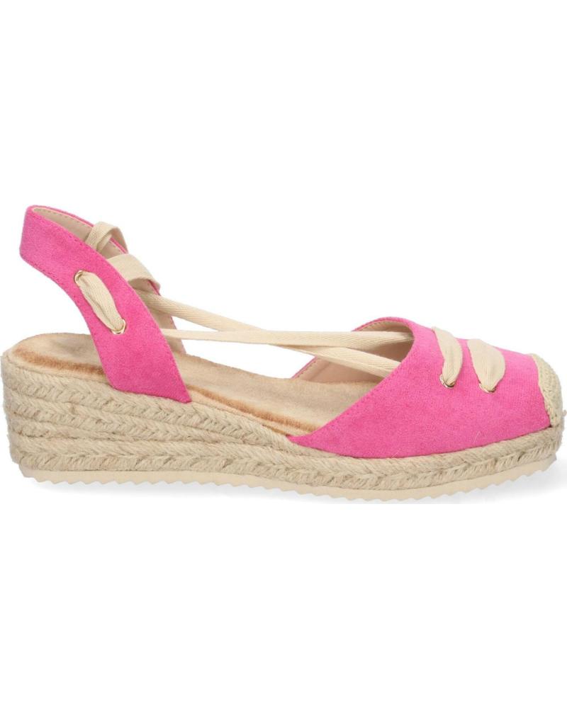 SANDALIAS DE CUÑA BAJA PUNTOSALAO MUJER FUCSIA VARIOS COLORES