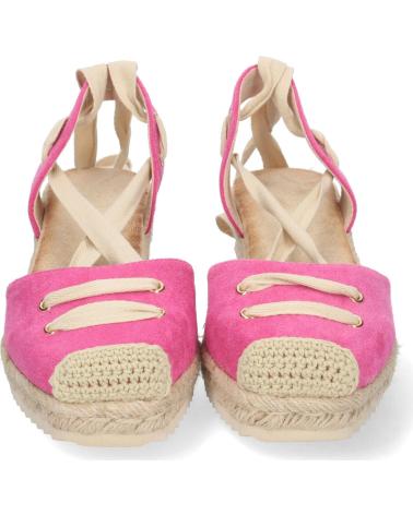 SANDALIAS DE CUÑA BAJA PUNTOSALAO MUJER FUCSIA VARIOS COLORES