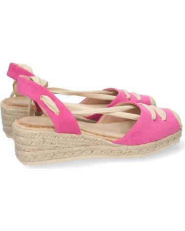 SANDALIAS DE CUÑA BAJA PUNTOSALAO MUJER FUCSIA VARIOS COLORES