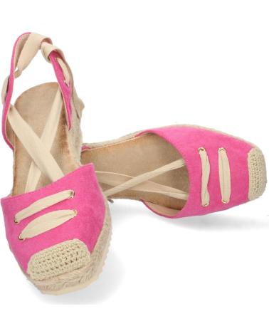 SANDALIAS DE CUÑA BAJA PUNTOSALAO MUJER FUCSIA VARIOS COLORES