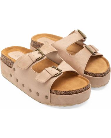 SANDALIAS PLANAS PUNTOSALAO BIO CON PLATAFORMA Y TACHUELAS - MUJER VARIOS COLORES