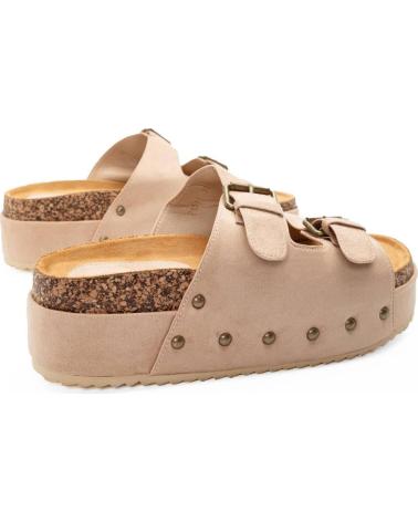 SANDALIAS PLANAS PUNTOSALAO BIO CON PLATAFORMA Y TACHUELAS - MUJER VARIOS COLORES