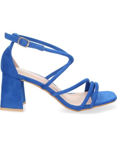 PUNTOSALAO SANDALIAS AZUL TACÓN BAJO FIESTA TIRAS CRUZADAS MUJER VARIOS COLORES