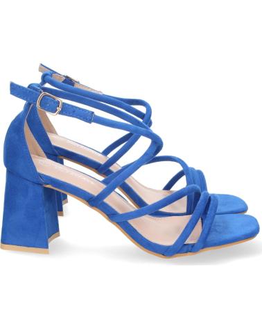 PUNTOSALAO SANDALIAS AZUL TACÓN BAJO FIESTA TIRAS CRUZADAS MUJER VARIOS COLORES